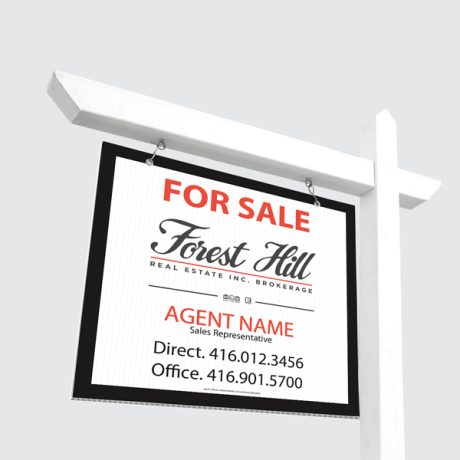 Forest Hill For Sale Sign Hanging On Post