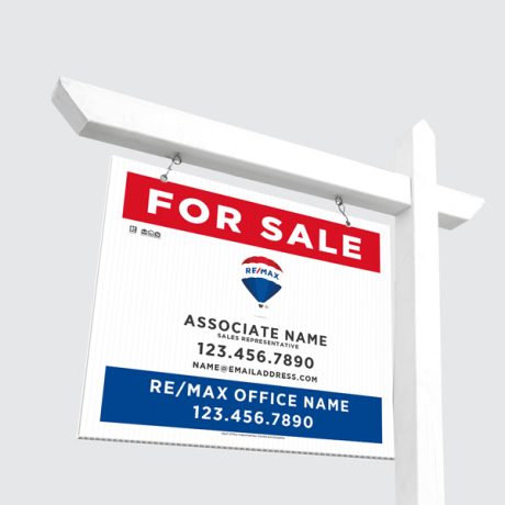 REMAX For Sale Sign Hanging On Post