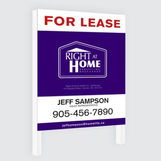 Right At Home Realty Commercial For Lease Sign