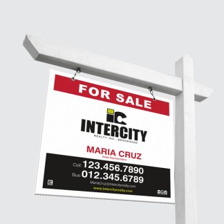Intercity Realty For Sale Sign Hanging On Post