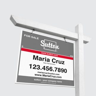 Sutton For Sale Sign Hanging On Post