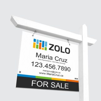 Zolo For Sale Sign Hanging On Post
